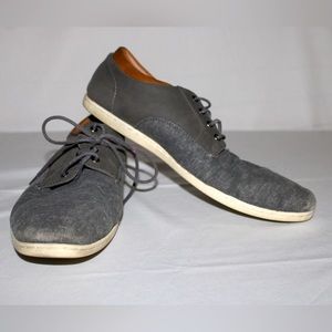 Sonoma Truman Oxford Shoes Mens Sz 9.5 Gray Mixed Media Casual Dress